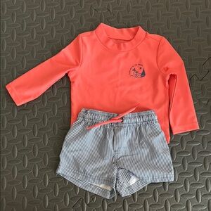Carter's Pink and Blue Rashguard Swim Set